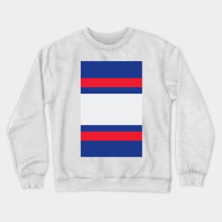 Chelsea Retro Blue, Red & White Varsity Bars Crewneck Sweatshirt